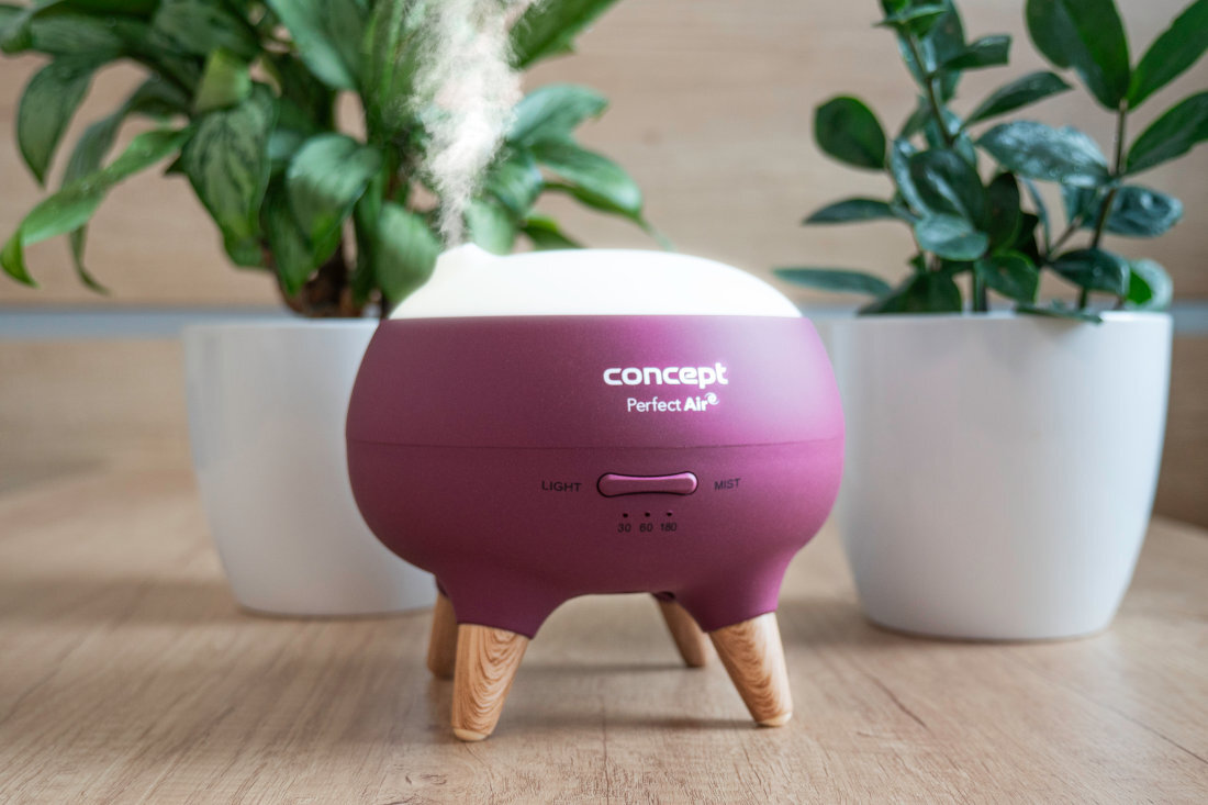 Dyfuzor zapachowy CONCEPT DF1011 Perfect Air Fioletowy zbiornik pojemnosc 250 ml czas pracy do 9 godzin powierzchnia do 50 m2