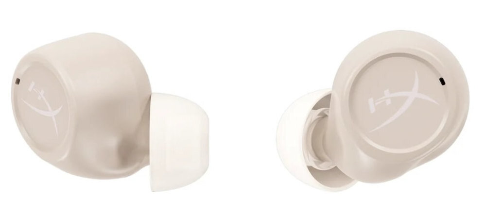 Słuchawki HYPERX Cirro Buds Pro lekkie 8.5 g ergonomiczne dopasowanie mikrofon wielokierunkowy komfort noszenia, słuchawki na białym tle