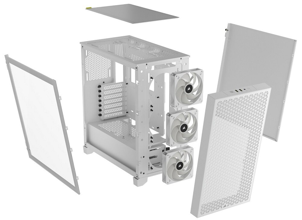 Obudowa CORSAIR 3000D Airflow Perfekcyjna konstrukcja własny komputer Design i estetyka Łatwy dostęp funkcjonalność Wentylacja chłodzenie CORSAIR AirGuide Złącza Porty