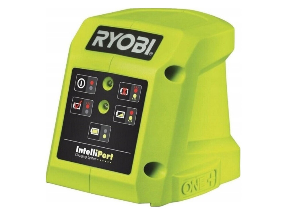 Zestaw startowy RYOBI RC18115-220 ladowarka czas ladowania 80 minut prd ladowania 1,5 A inteligentny system monitoringu analiza napiecia i temperatury maksymalna trwalosc wskazniki diodowe