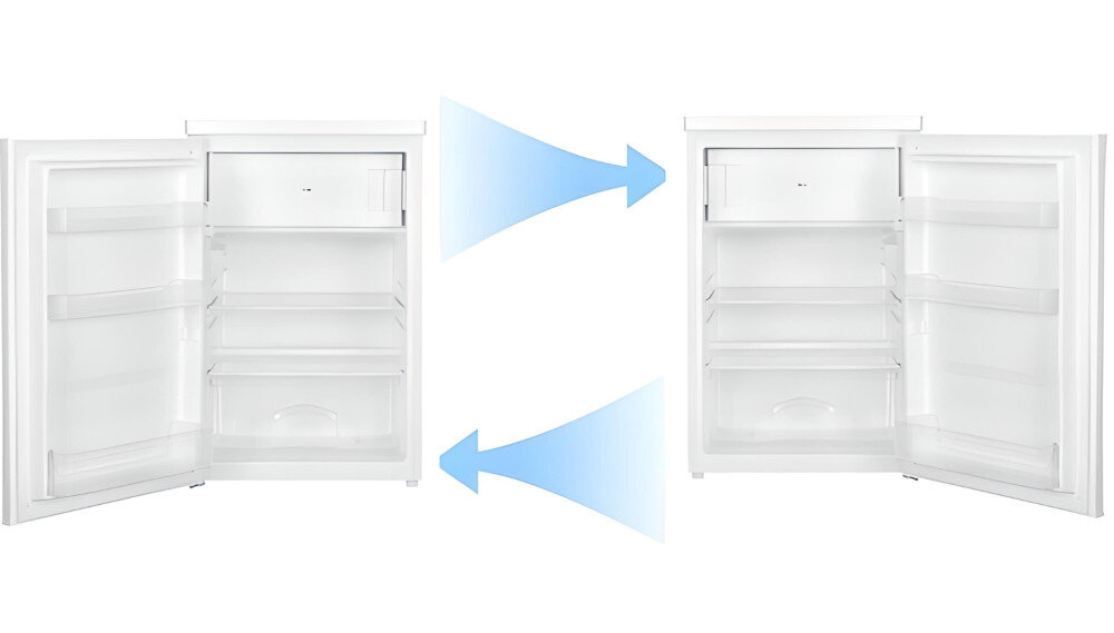 Lodówka SMITH&BROWN SFTTF-212-WE3 zmiana kierunku drzwi lewo prawo otwierania