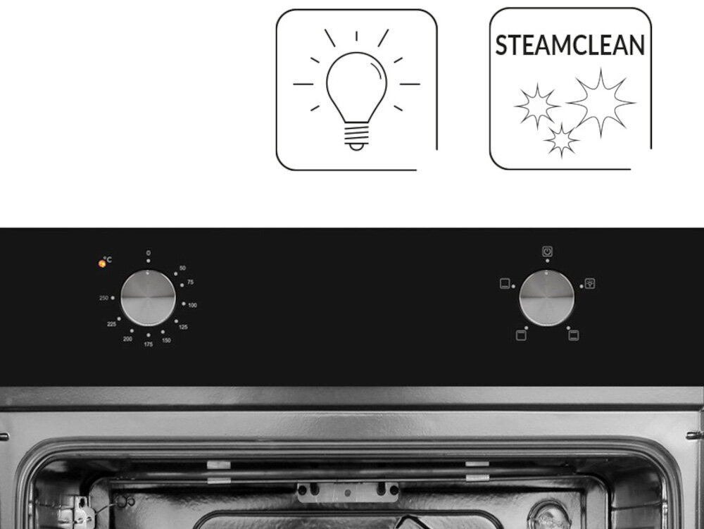 Piekarnik MPM-63-BO-27 Elektryczny Czarny A+ Funkcjonalność intuicyjny i łatwy w obsłudze STEAM CLEAN