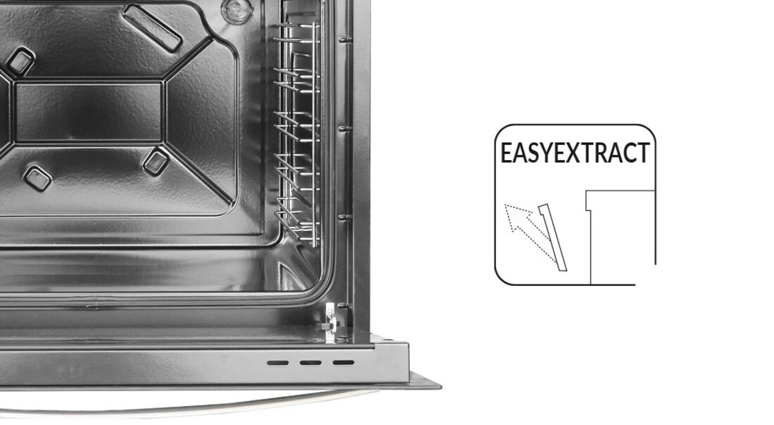 Piekarnik MPM-63-BO-27 Elektryczny Czarny A Wygoda użytkowania+ EASYEXTRACT Lampki sygnalizacyjne hromowane prowadnice drabinkowe