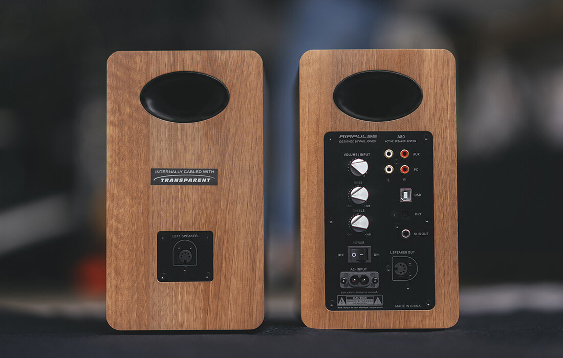 Głośniki EDIFIER Airpulse A80 Brązowy dźwięk wysoka jakość brzmienie łączność połączenie ładowanie wizualne aplikacja 