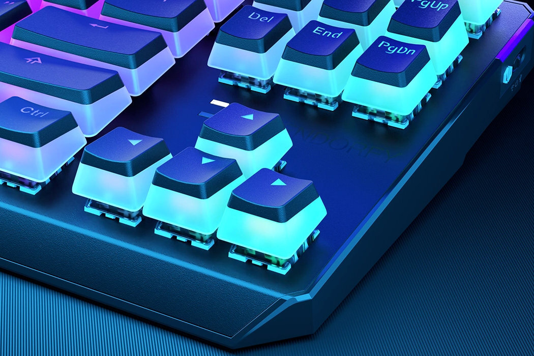 Klawiatura ENDORFY Thock TKL Pudding Kailh Box Red mała ergonomiczna alumienium wygląd mocna szybka wzmocniona hotswap PTB