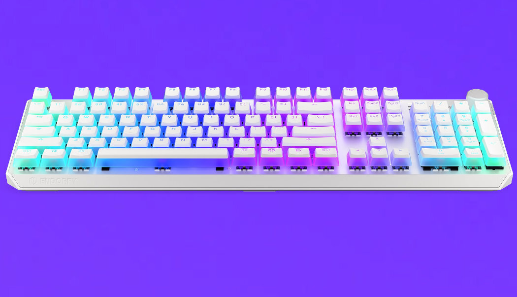 Klawiatura ENDORFY Thock Pudding Onyx White Kailh Box Red mała ergonomiczna alumienium wygląd mocna szybka wzmocniona hotswap PTB