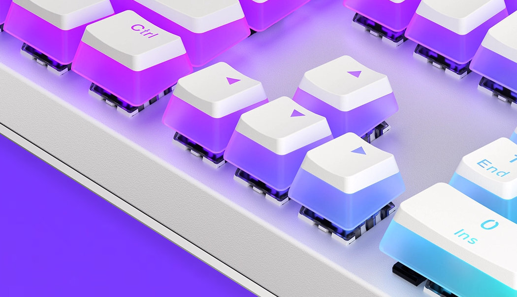 Klawiatura ENDORFY Thock Pudding Onyx White Kailh Box Red mała ergonomiczna alumienium wygląd mocna szybka wzmocniona hotswap PTB