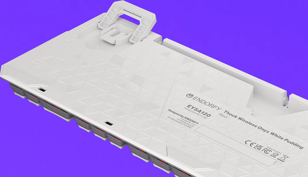 Klawiatura ENDORFY Thock Pudding Onyx White Kailh Box Red mała ergonomiczna alumienium wygląd mocna szybka wzmocniona hotswap PTB