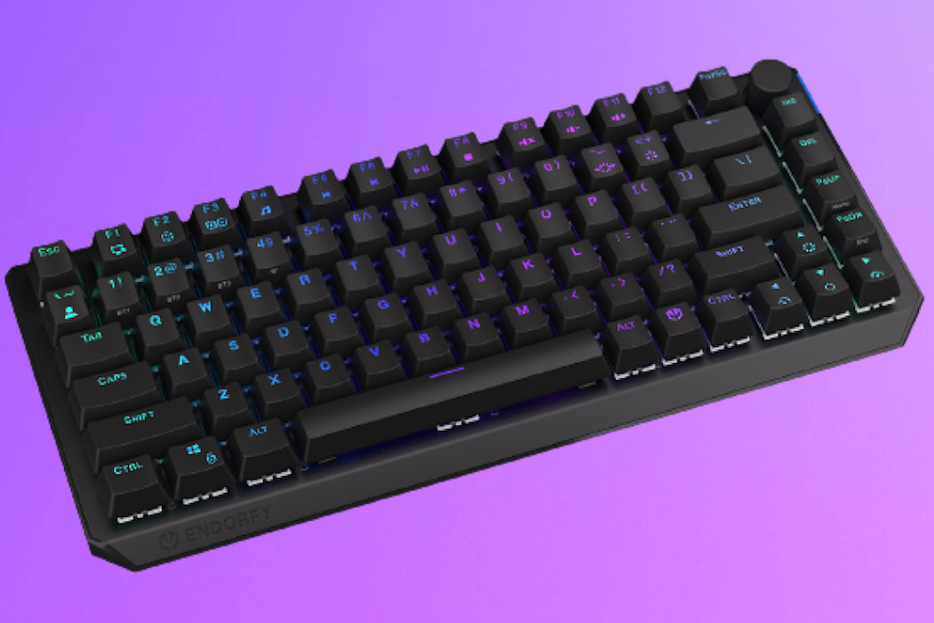Klawiatura ENDORFY Thock 75% Kailh Red mała ergonomiczna alumienium wygląd mocna szybka wzmocniona hotswap PTB