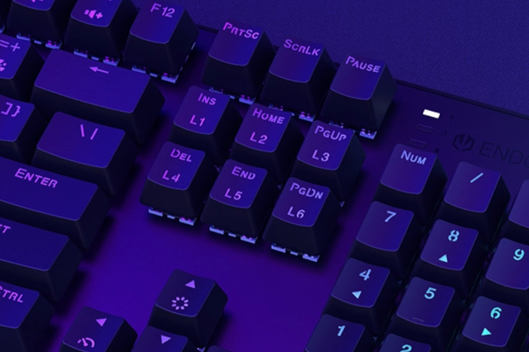 Klawiatura ENDORFY Thock Kailh Red mała ergonomiczna alumienium wygląd mocna szybka wzmocniona hotswap PTB