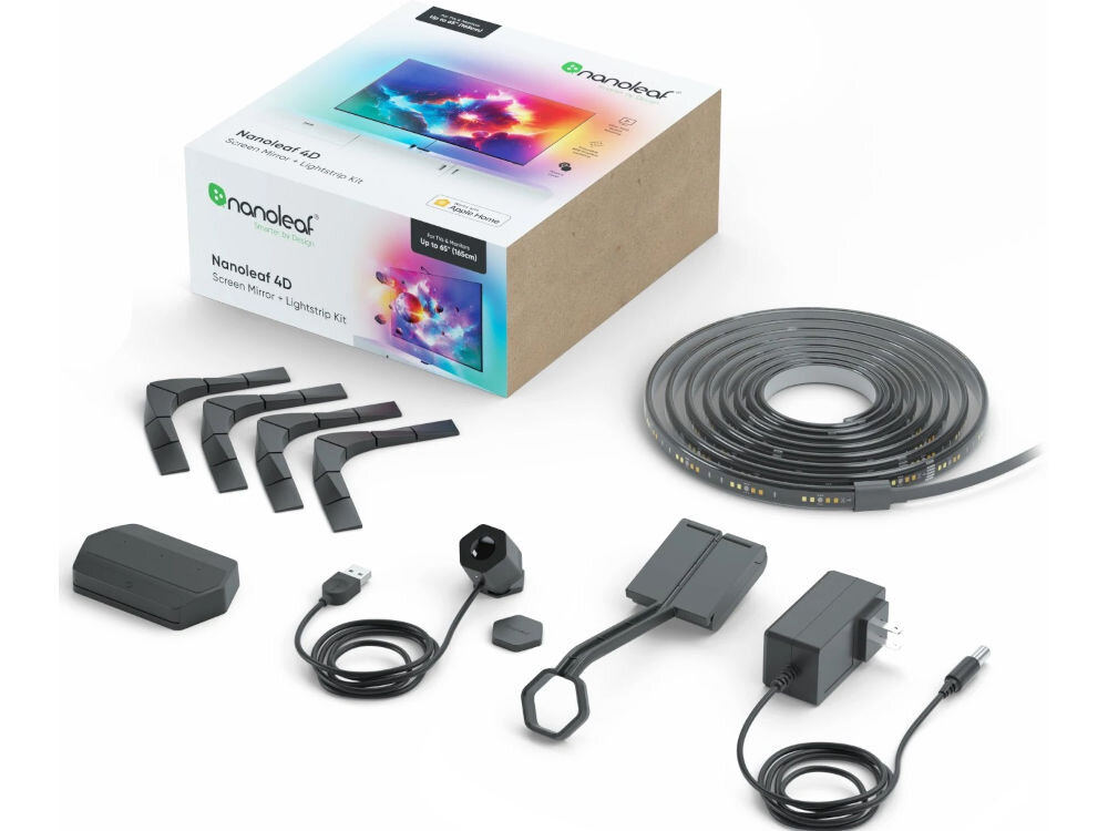 Taśma LED NANOLEAF 4D Screen Mirror Lightstrip Kit NF082K02-40LS 4m Wi-Fi elementy zestaw
