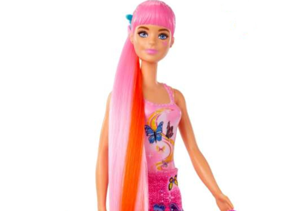 Lalka Barbie Color Reveal Totalny Dżins HJX55 zabawa niespodzianka kolory losowość wyposażenie kreatywność
