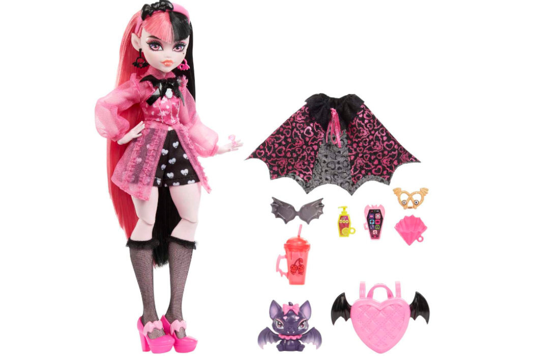 Lalka MONSTER HIGH Draculaura zabawa kreatywność wyposażenie wyobraźnia dodatki kolekcja