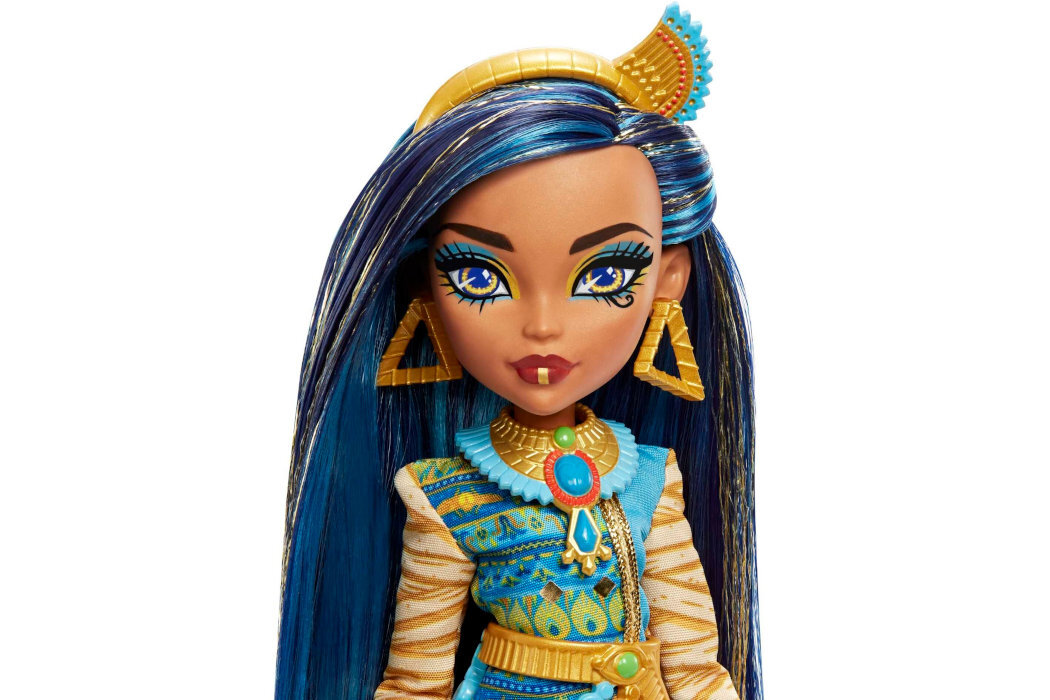 Lalka MONSTER HIGH Cleo De Nile zabawa kreatywność wyposażenie wyobraźnia dodatki kolekcja