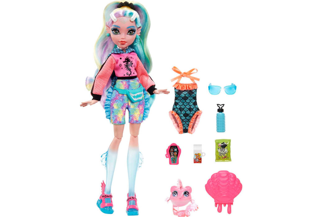 Lalka MONSTER HIGH Lagoona Blue zabawa kreatywność wyposażenie wyobraźnia dodatki kolekcja