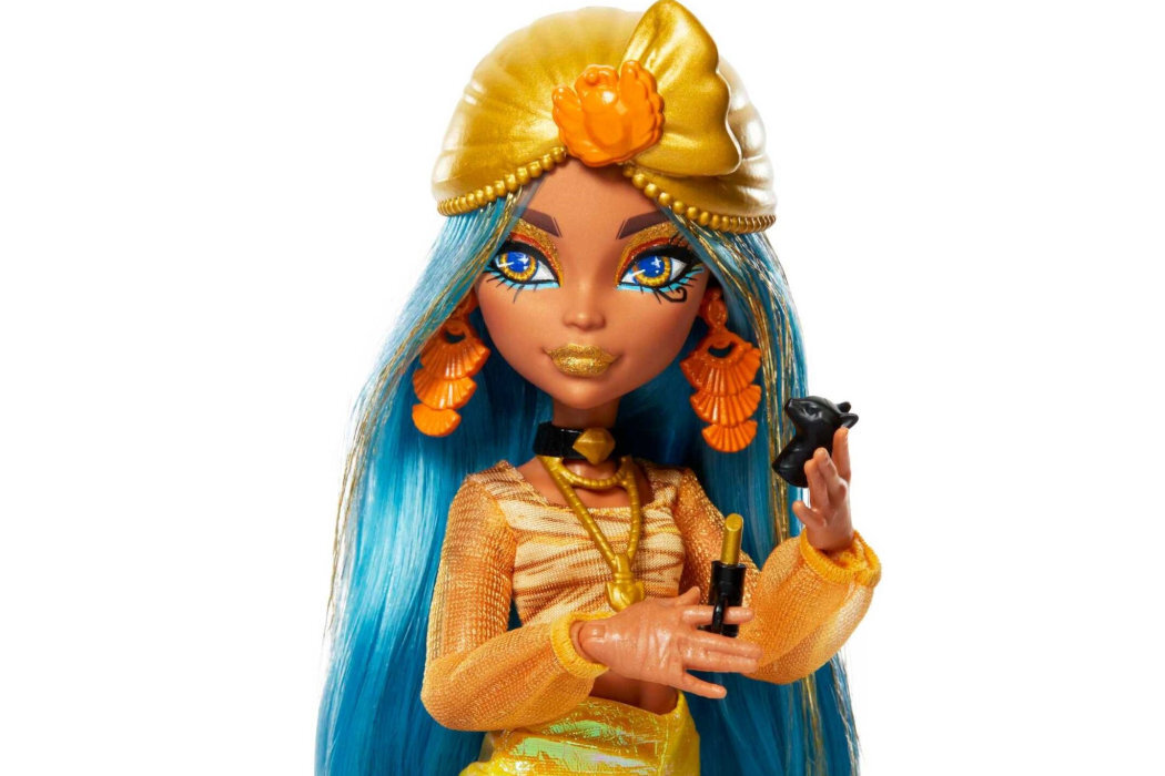 Lalka MONSTER HIGH Cleo De Nile Seria 2 HNF76 zabawa kreatywność wyposażenie wyobraźnia dodatki kolekcja