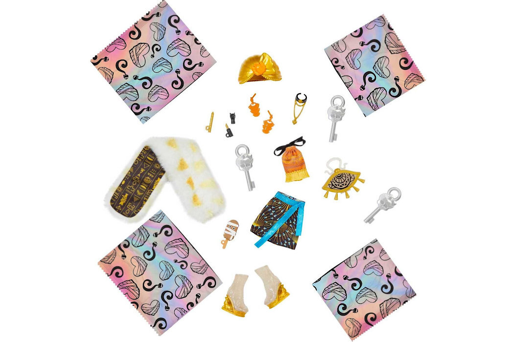 Lalka MONSTER HIGH Cleo De Nile Seria 2 HNF76 zabawa kreatywność wyposażenie wyobraźnia dodatki kolekcja
