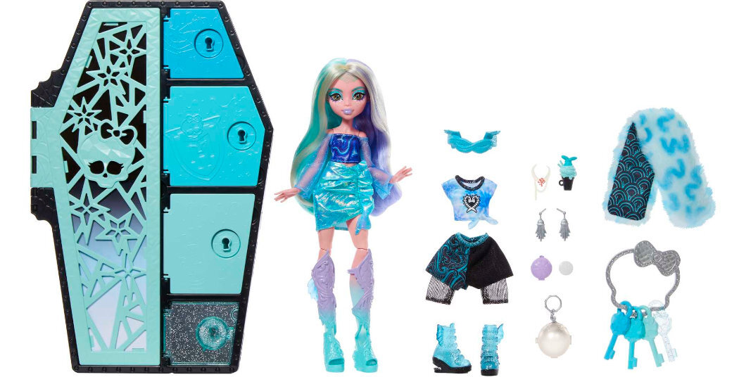 Lalka MONSTER HIGH Lagoona Blue Seria 2 HNF76 zabawa kreatywność wyposażenie wyobraźnia dodatki kolekcja