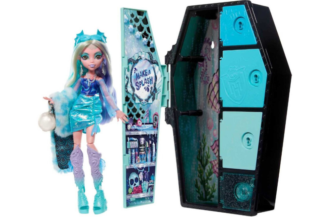 Lalka MONSTER HIGH Lagoona Blue Seria 2 HNF76 zabawa kreatywność wyposażenie wyobraźnia dodatki kolekcja