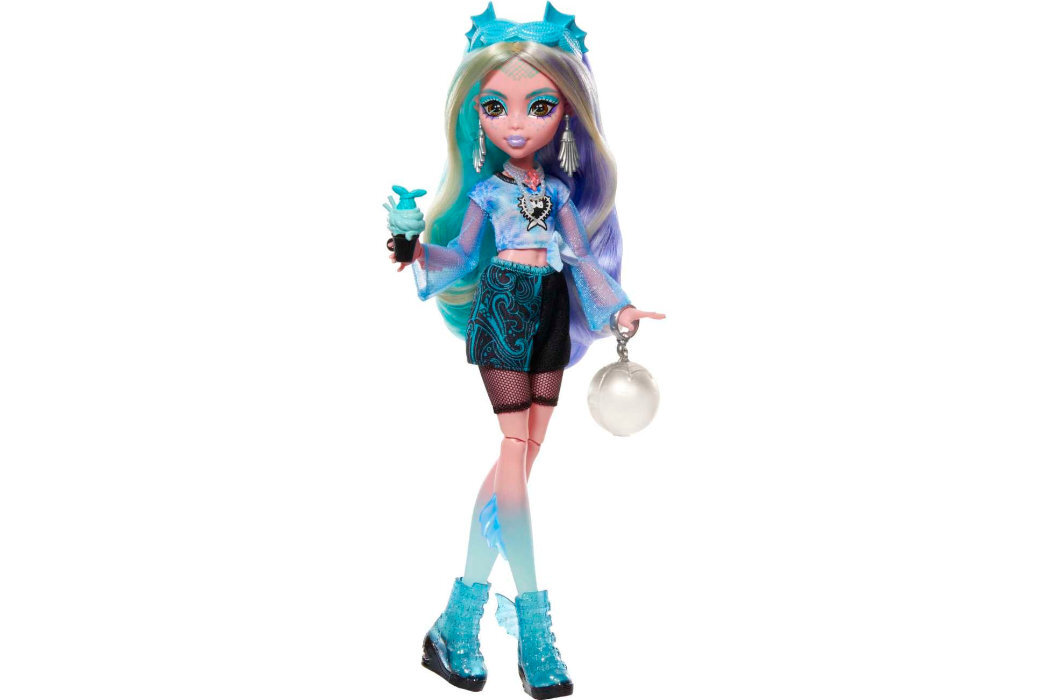 Lalka MONSTER HIGH Lagoona Blue Seria 2 HNF76 zabawa kreatywność wyposażenie wyobraźnia dodatki kolekcja