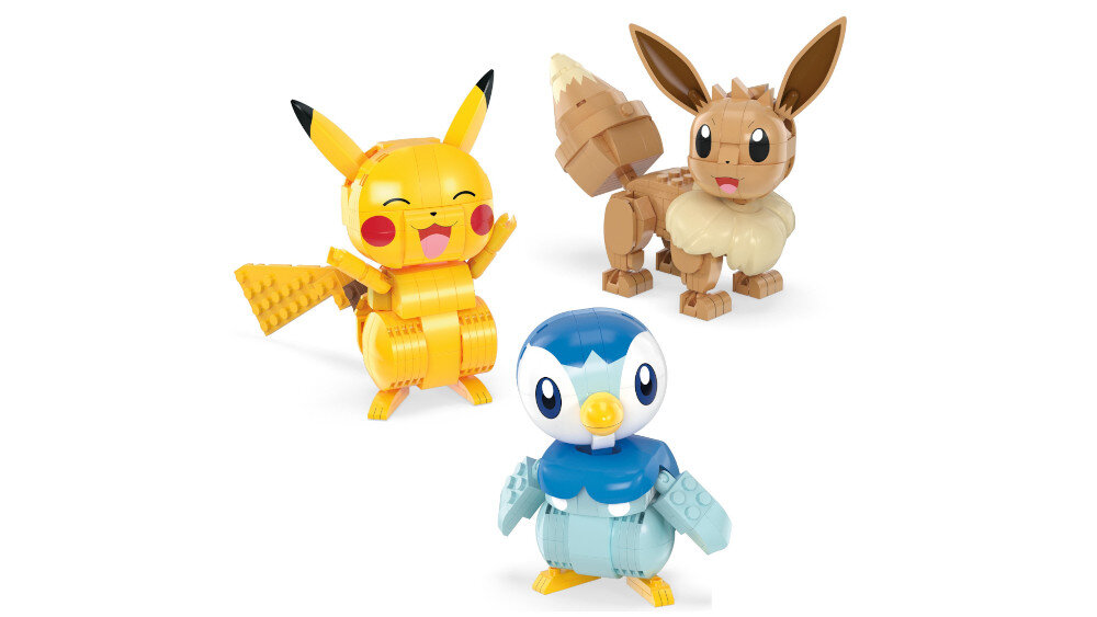 Klocki konstrukcyjne MEGA Pokemon Trio Pokemonów HNT94 - wymiary