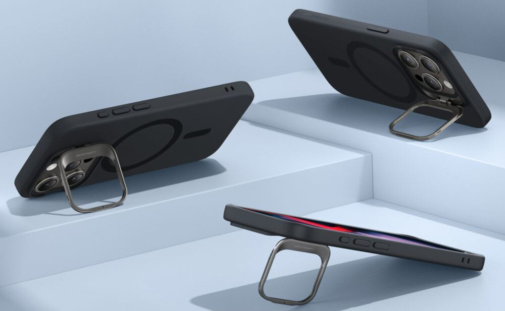 Etui ESR Cloud Kickstand HaloLock MagSafe do Apple iPhone 15 Pro Max Czarny podpórka nachylenie regulacja