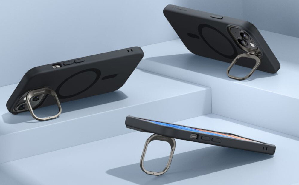 Etui ESR Cloud Kickstand HaloLock MagSafe do Apple iPhone 15 Czarny podpórka regulacja nachylenie