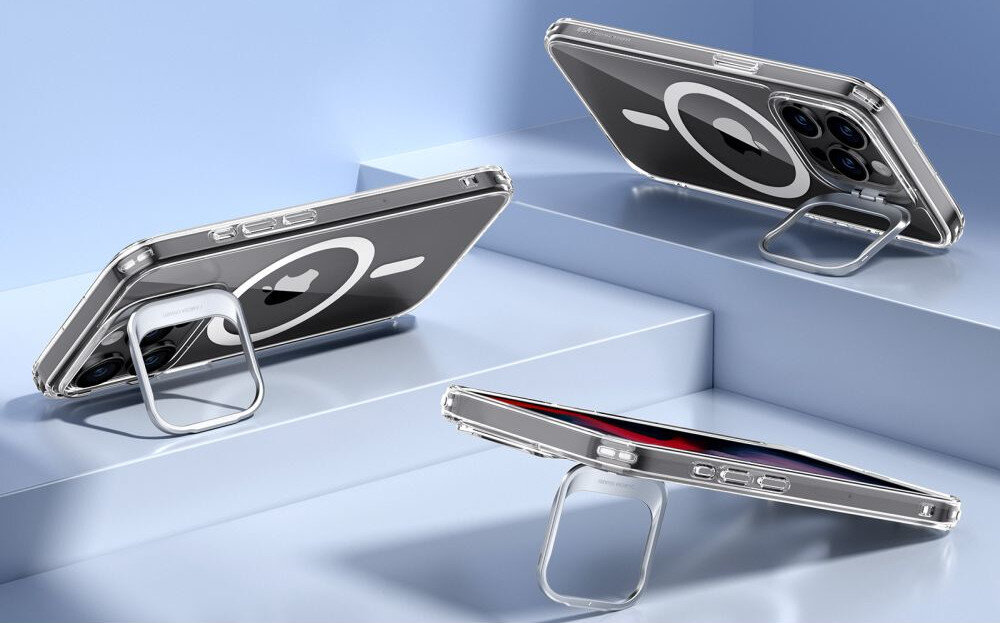 Etui ESR Classic Kickstand HaloLock MagSafe do Apple iPhone 15 Pro Przezroczysty podpórka ramka nachylenie funkcje