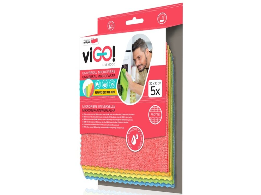 Ściereczka VIGO 7733204 5 sztuk długotrwała wytrzymałość, można prać w pralce, ekologiczne i wygodne