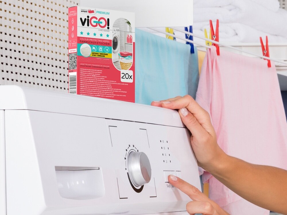 Chusteczki do prania VIGO Chroniące kolor 7762001 20 sztuk zachowanie intensywności kolorów, bez ryzyka zafarbowania, bez dzielenia prania