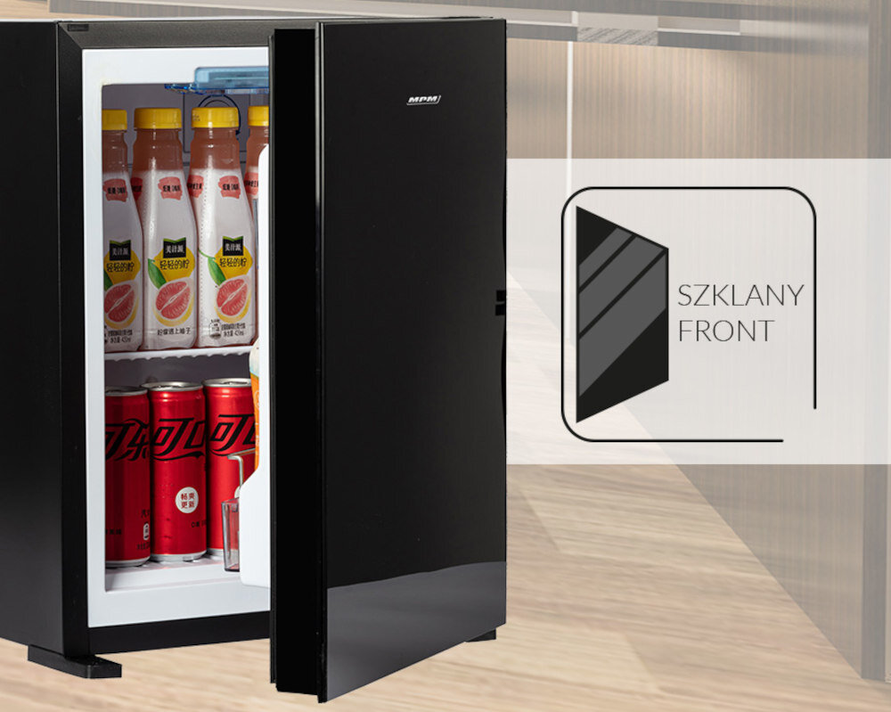 Lodówka MPM-30-MBS-06L 53cm Czarna szklany front kolor kolorystyka czarna