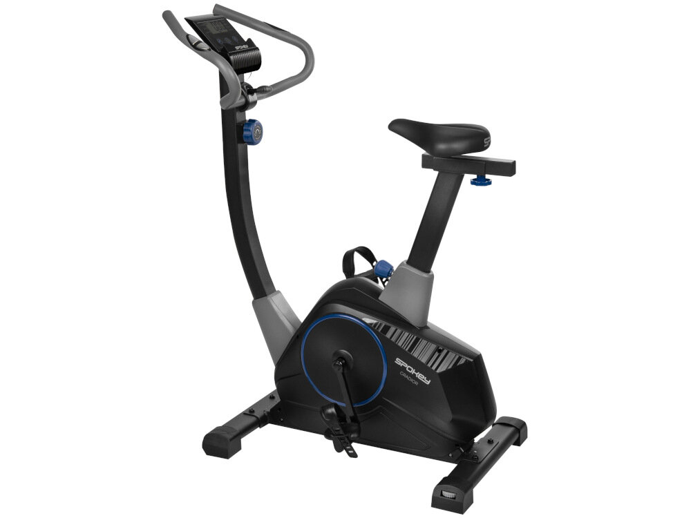 Rower magnetyczny SPOKEY Gradior BL technologia AUTOSLOW plynne hamowanie kolem zamachowym bezpieczne uzytkowanie