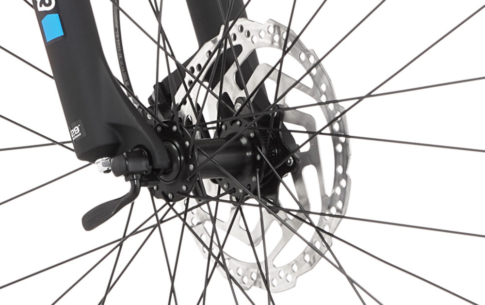 Rower elektryczny FISCHER Montis 4.1I U19 29 cali Niebieski bezpieczenstwo hydrauliczne hamulce tarczowe SHIMANO na przod na tyl precyzyjne niezawodne hamowanie bezpieczna jazda