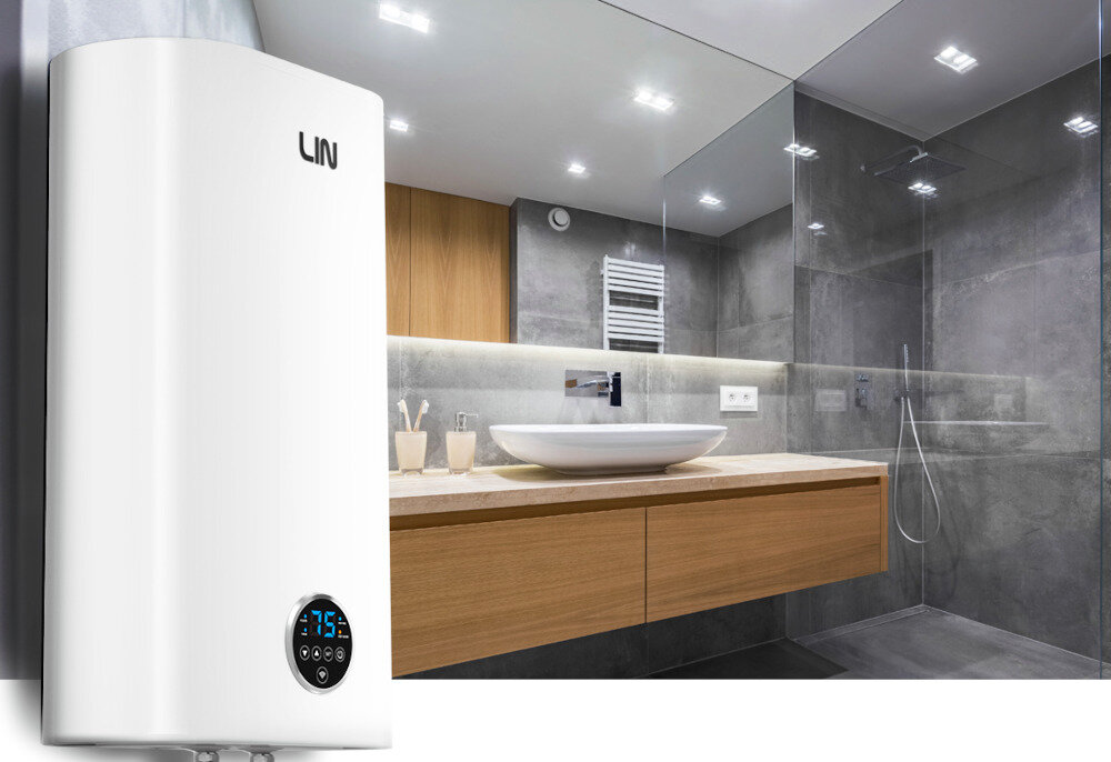 Bojler elektryczny LIN LIFVD1 głębokości 28,8 cm estetyczny design Uniwersalny kolor