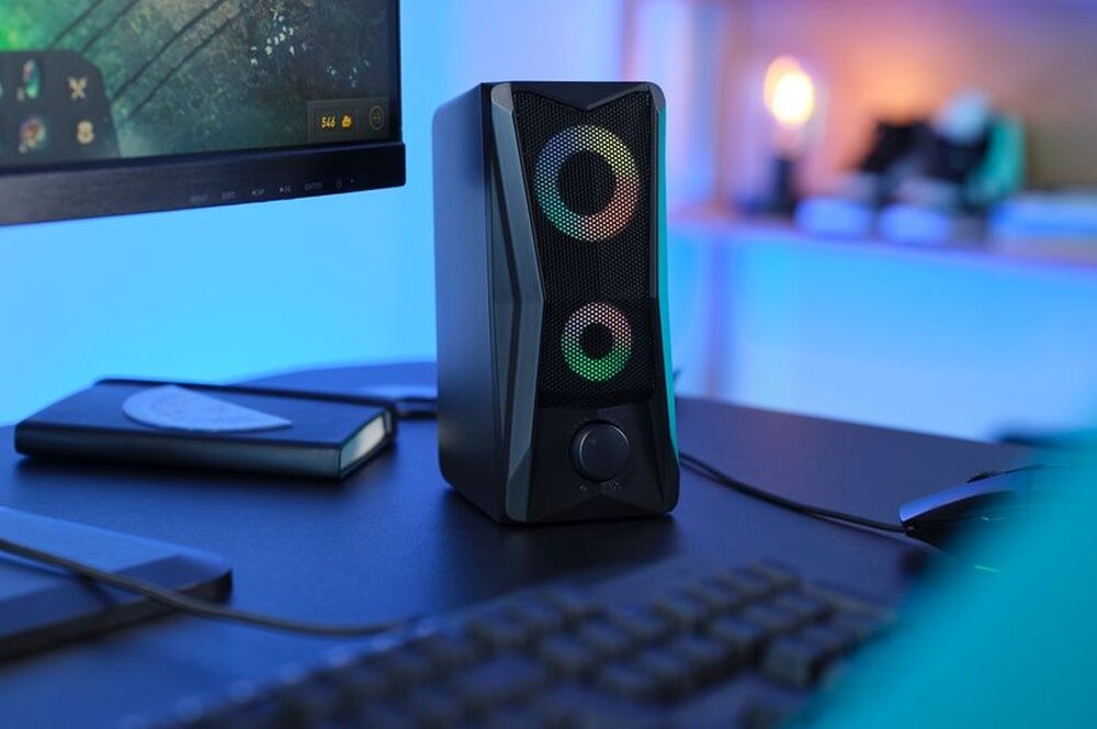 Głośniki TRUST GXT 606 Javv RGB głośnik wymiary triumf konstrukcja łączność wykonanie