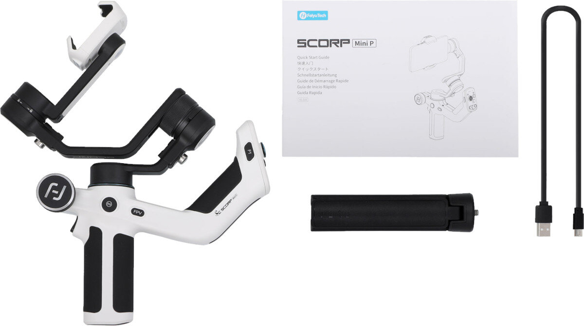 Gimbal ręczny FEIYUTECH Scorp mini P Biały opakowanie zestaw akcesoria