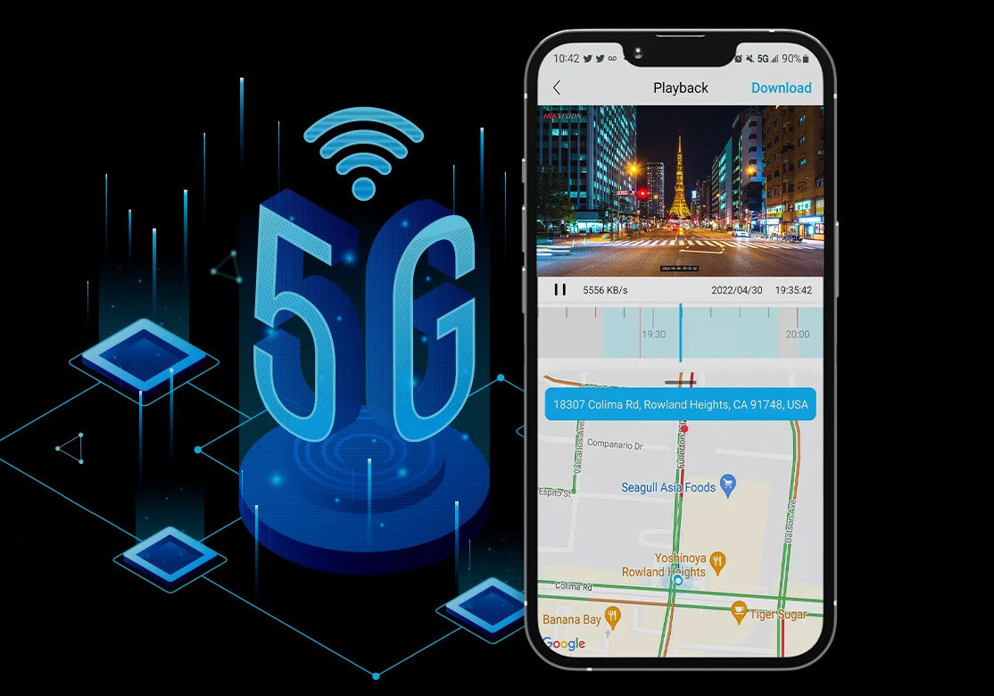 Wideorejestrator HIKVISION C6S GPS komunikaty aplikacja funkcje sterowanie łączność