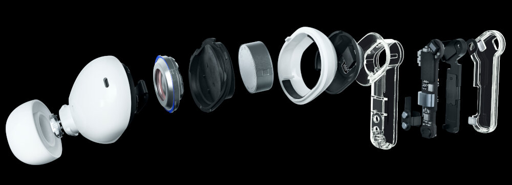 Słuchawki dokanałowe NOTHING Ear 2 design technologia budowa sterownik dźwięk jakość brzmienie clear voice wygoda szybkość chipset