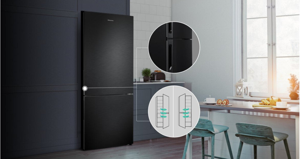 LODÓWKA HISENSE RB390N4GBE drzwi uniwersalne