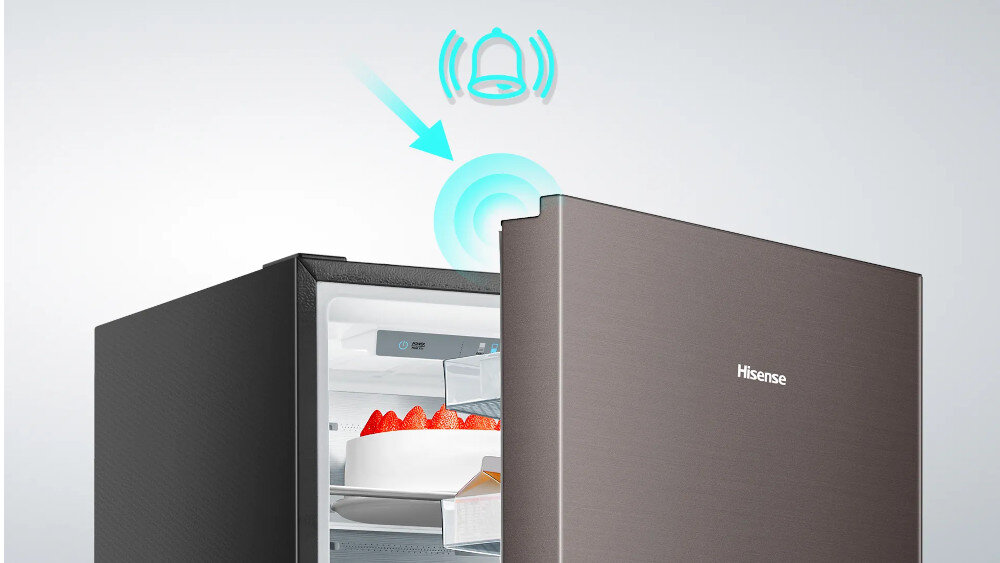 LODÓWKA HISENSE RB470N4EFC1 4D,BLACK, SKYLINE II czujniki dźwięk alarm