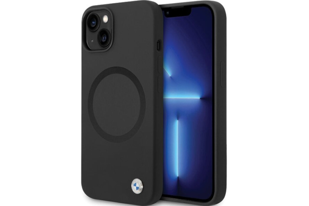 Etui BMW Signature Liquid Silicone MagSafe do Apple iPhone 14 Czarny styl elegancjia ochrona prestiż materiały