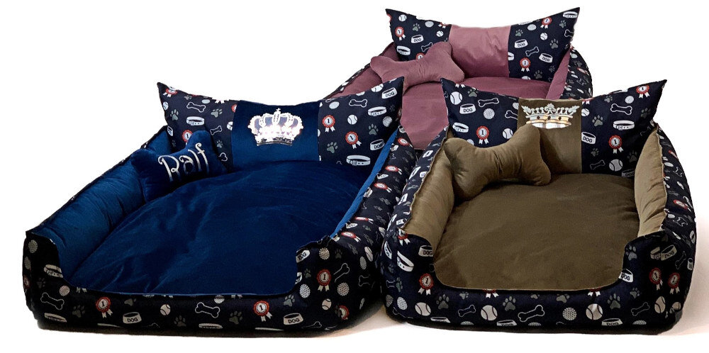 Legowisko dla psa GOGIFT Ralph XXL Granatowy 100 x 80 cm Maksymalny komfort miękki pluszowy welur wykonanie komfort wygoda wymiary Uniwersalna konstrukcja miejsce do odpoczynku