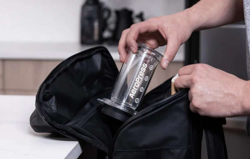 Zaparzacz AEROPRESS Clear parzenie kawy 3 w 1 Wytrzymały kompaktowy wykonanie Tritan wymiary średnica wysokość