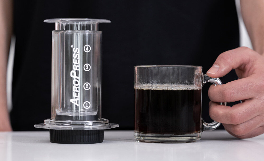 Zaparzacz AEROPRESS Clear parzenie kawy 3 w 1 Optymalna pojemność możliwości 3 porcje