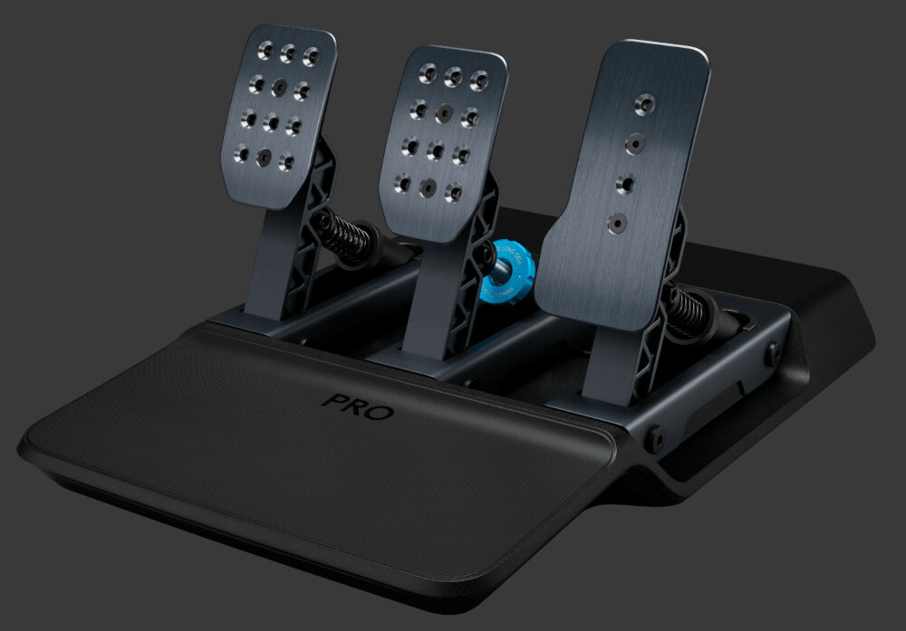 Zestaw LOGITECH G PRO Racing Pedals 941-000187 wyścigi hamulec czujnik tensometryczny spersalizowane pedały konstrukcja opakowanie