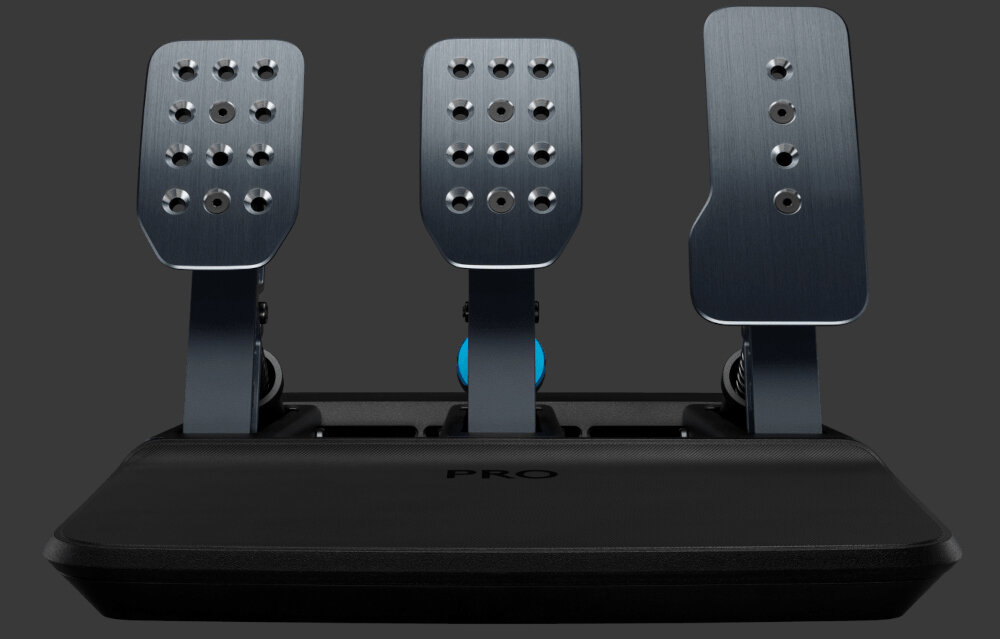 Zestaw LOGITECH G PRO Racing Pedals 941-000187 wyścigi hamulec czujnik tensometryczny spersalizowane pedały konstrukcja opakowanie