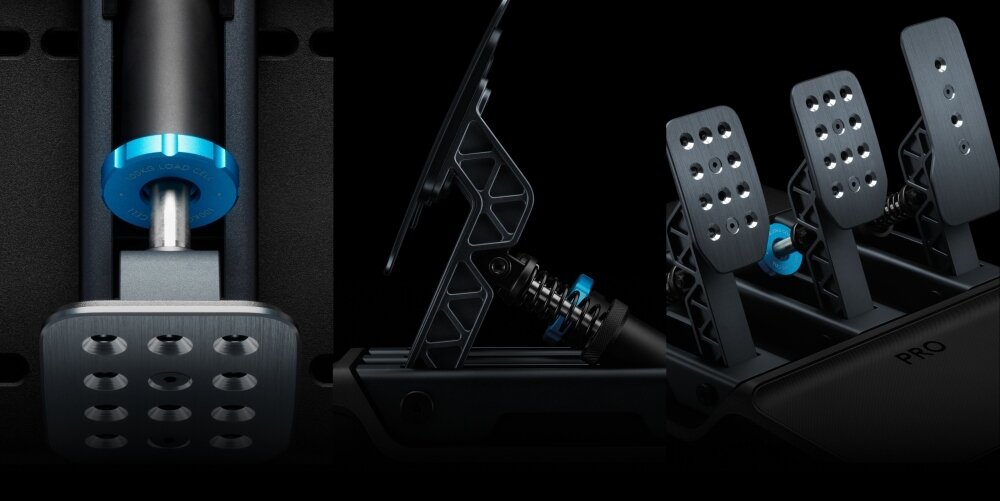 Zestaw LOGITECH G PRO Racing Pedals 941-000187 wyścigi hamulec czujnik tensometryczny spersalizowane pedały konstrukcja opakowanie