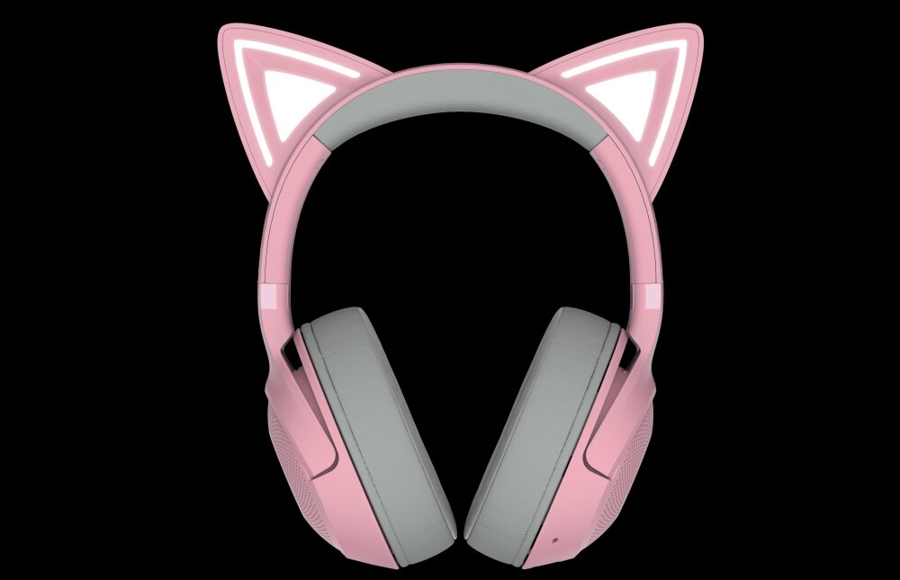 Słuchawki RAZER Kraken Kitty V2 BT Różowy design komfort lekkość dźwięk jakość wrażenia słuchowe ergonomia lekkość sport aktywność podróże czas pracy działanie akumulator