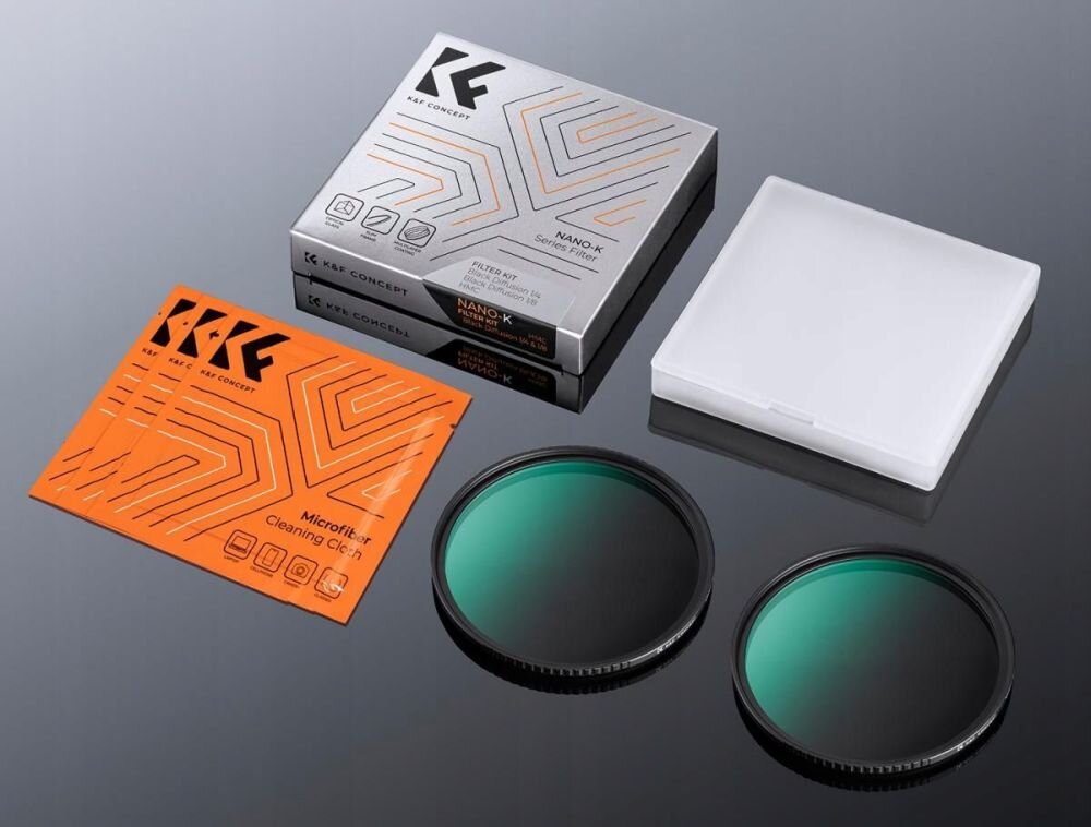 Zestaw filtrów K&F CONCEPT Black Diffusion 1-4 i 1-8   zdjęcia efekty kontrast obiektyw