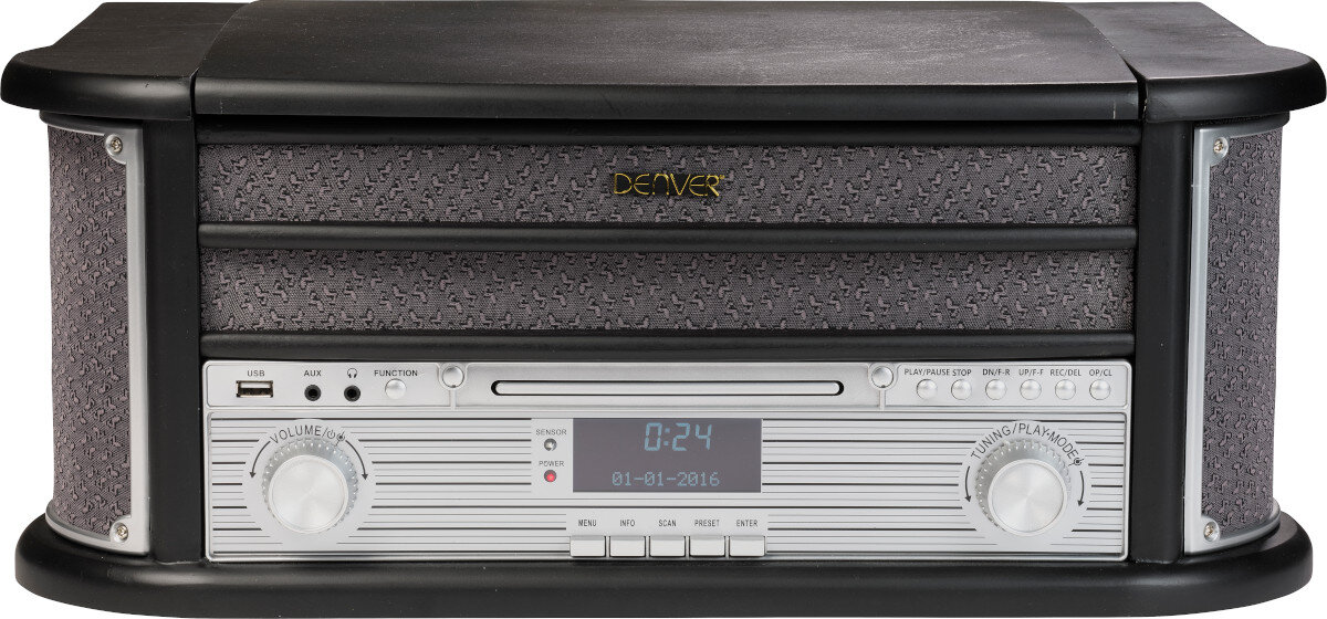 Gramofon DENVER MRD-51 Czarny wygląd styl cechy
